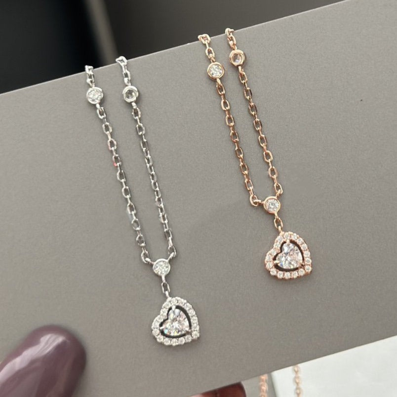 [Luxery]JOY HEART DIAMOND NECKLACE