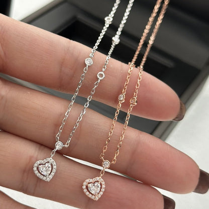 [Luxery]JOY HEART DIAMOND NECKLACE