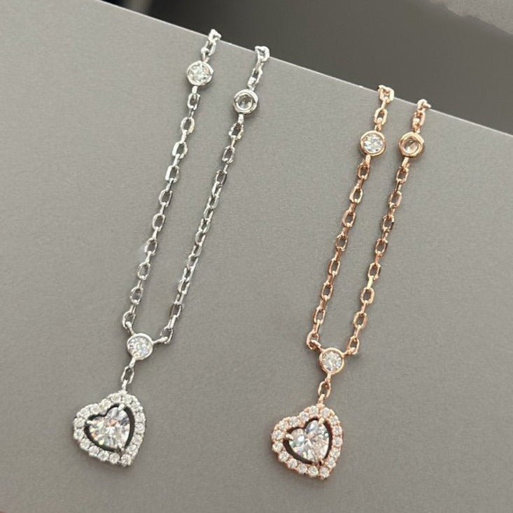 [Luxery]JOY HEART DIAMOND NECKLACE