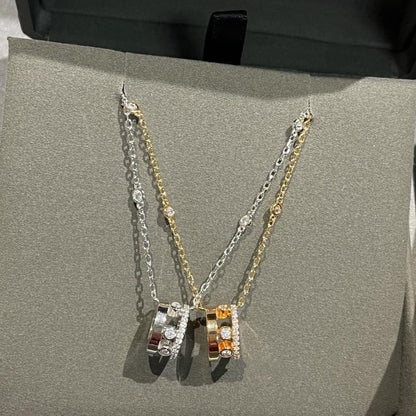 [Luxery]CHAIN MOVE ROMANE PEDAND NECKLACE