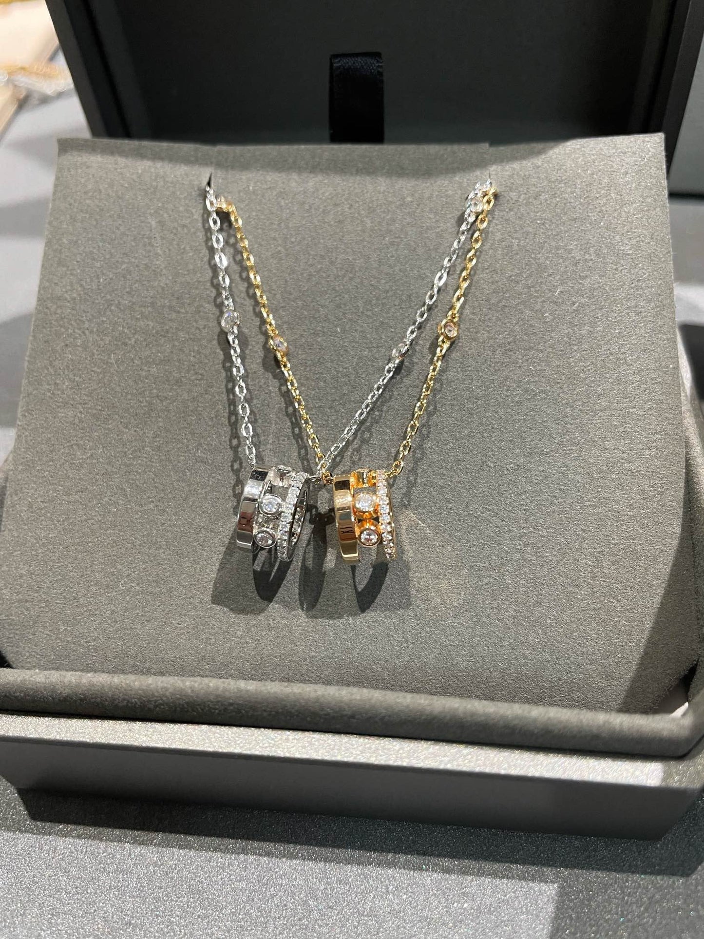 [Luxery]CHAIN MOVE ROMANE PEDAND NECKLACE