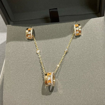 [Luxery]CHAIN MOVE ROMANE PEDAND NECKLACE