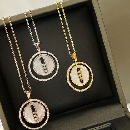 [Luxery]Demo MOVE MM NACRE BLANCHE DIAMOND NECKLACE