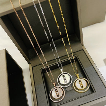 [Luxery]Demo MOVE MM NACRE BLANCHE DIAMOND NECKLACE