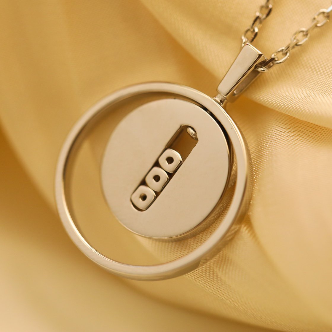 [Luxery]Demo MOVE MM SILVER DIAMOND NECKLACE