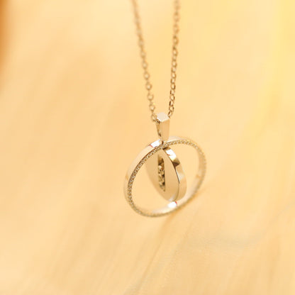[Luxery]Demo MOVE MM SILVER DIAMOND NECKLACE