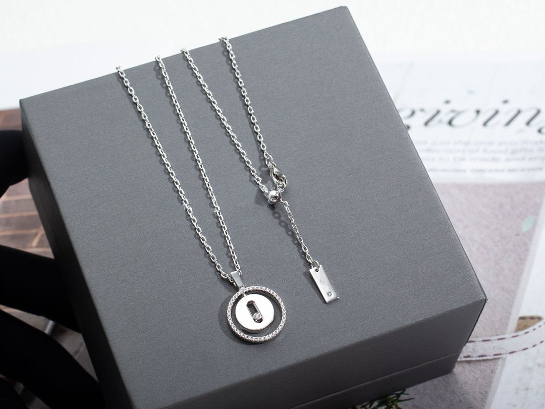 [Luxery]Demo MOVE PM NECKLACE SILVER DIAMOND