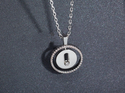 [Luxery]Demo MOVE PM NECKLACE SILVER DIAMOND