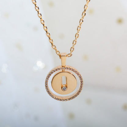 [Luxery]Demo MOVE PM NECKLACE PINK GOLD DIAMOND
