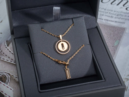[Luxery]Demo MOVE PM NECKLACE PINK GOLD DIAMOND