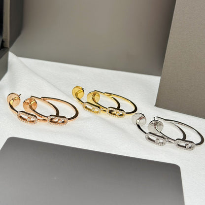 [Luxery]CREOLES MOVE UNO PM DIAMOND EARRINGS