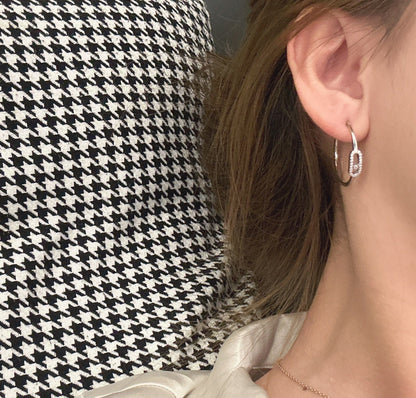 [Luxery]CREOLES MOVE UNO PM DIAMOND EARRINGS