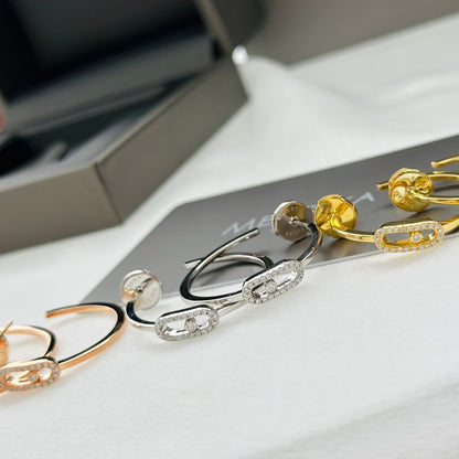 [Luxery]CREOLES MOVE UNO PM DIAMOND EARRINGS