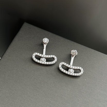 [Luxery]MOVE UNO SILVER DIAMOND EARRINGS