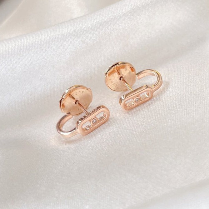 [Luxery]CREOLES MOVE UNO MINI 1 DIAMOND EARRINGS