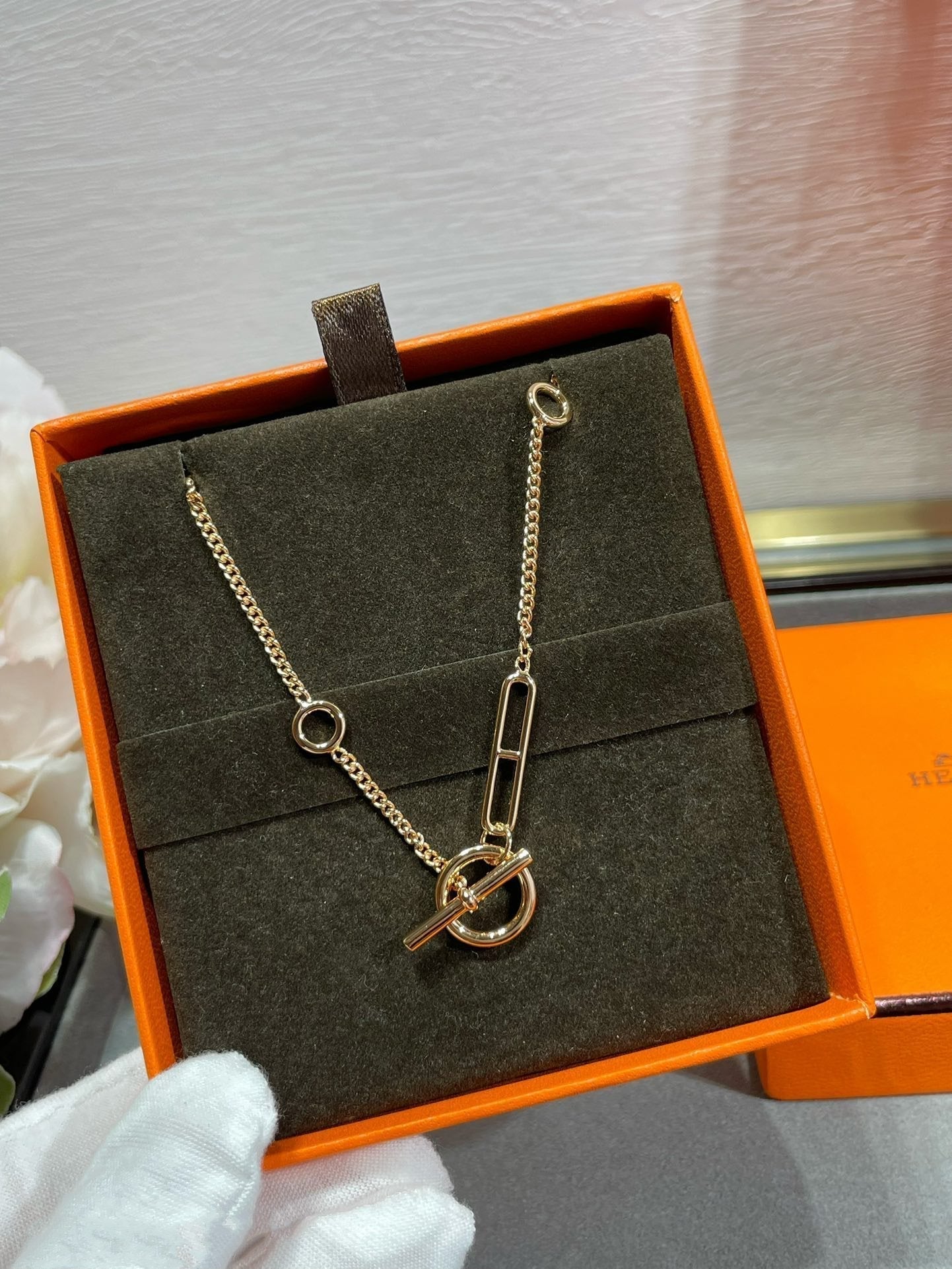 [Luxery]HM STERLING CHAINE D'ANCRE HEART