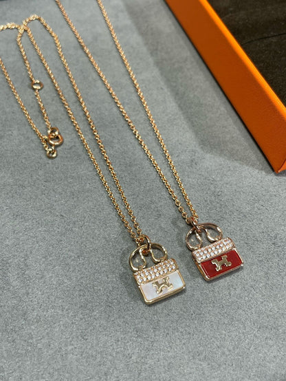 [Luxery]H CIRCE MOISSANITE PENDANT NECKLACE GOLD