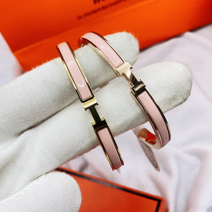 [Luxery]CLASSIC HM CLIC  PINK 8MM ENAMEL BRACELET