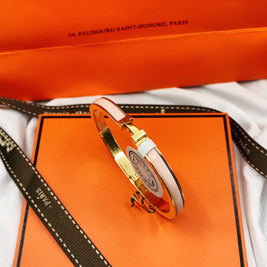[Luxery]CLASSIC HM CLIC  PINK 8MM ENAMEL BRACELET