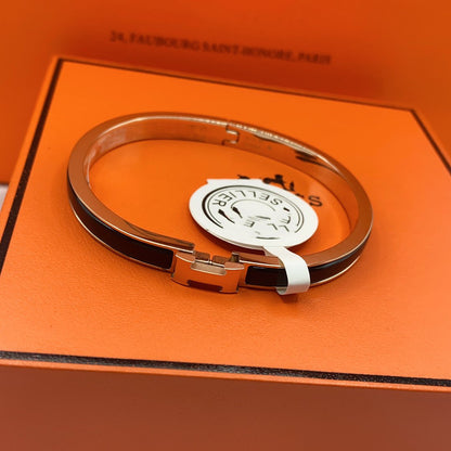 [Luxery]CLASSIC HM CLIC BLACK 8MM ENAMEL BRACELET