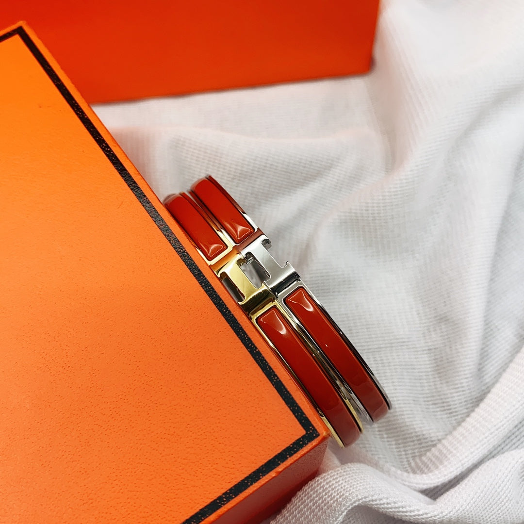 [Luxery]CLASSIC HM CLIC RED 8MM ENAMEL BRACELET