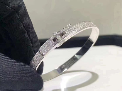 [Luxery]HM KELLY BRACELET IN SILVER AND FULL PAVE DIAMOND