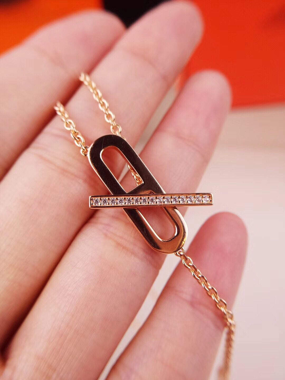 [Luxery]HM FIRE PIG NOSE NECKLACE TRENDY STREET