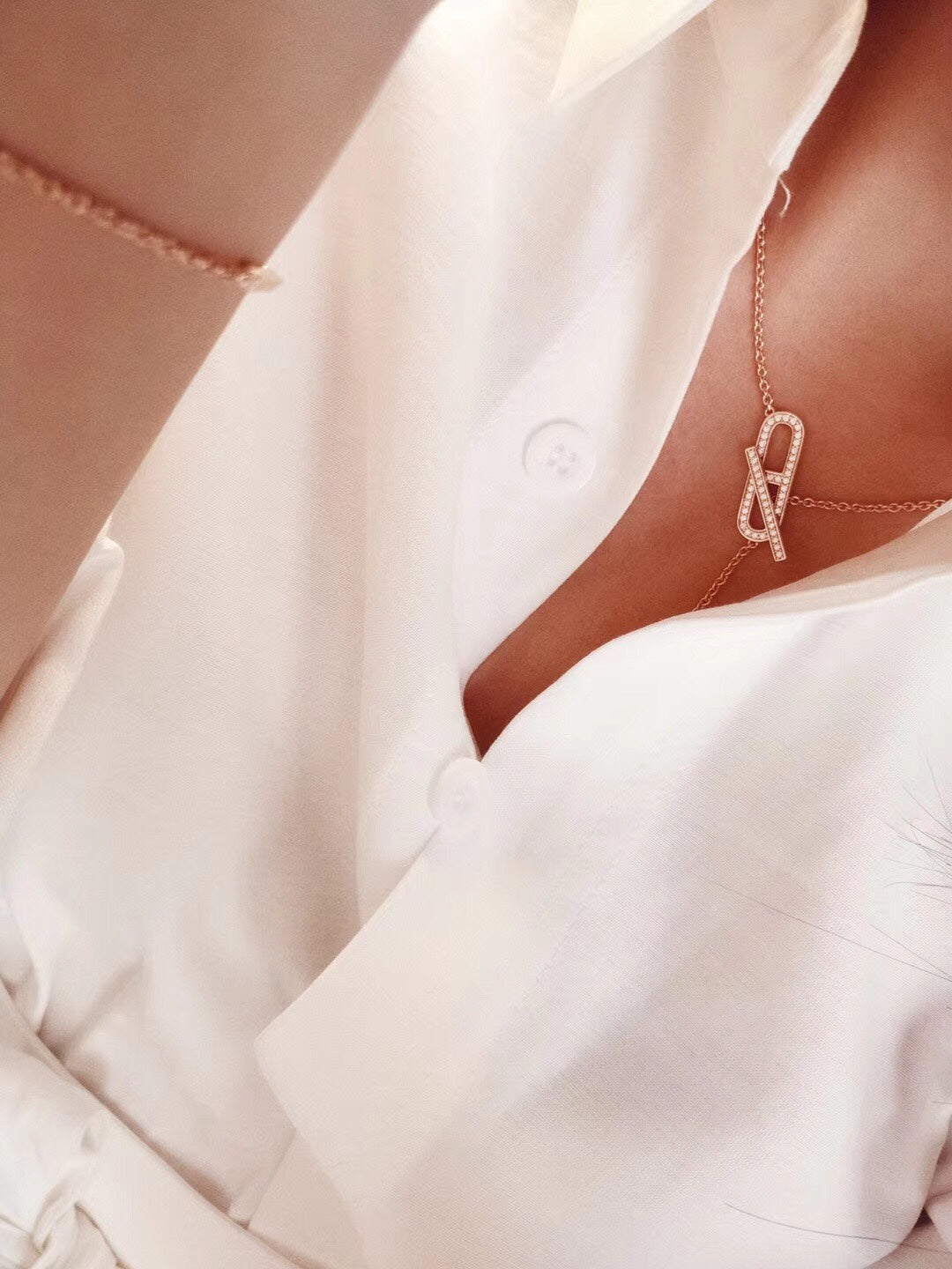 [Luxery]HM FIRE PIG NOSE NECKLACE TRENDY STREET