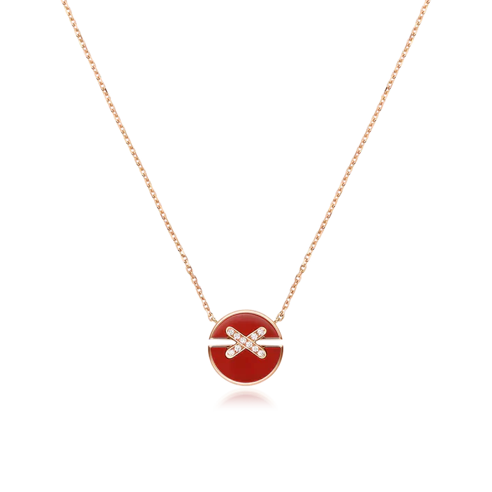 [Luxery]JEUX DE ROSE GOLD DIAMOND NECKLACE