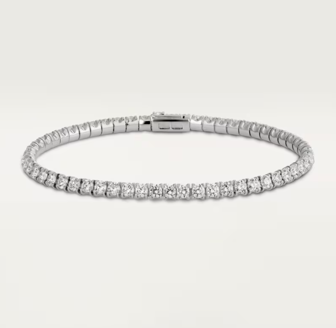 [Luxery]  CLASSIC BASEBALL BRACELAT, 52 DIAMOND