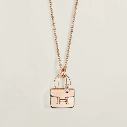 [Luxery]AMULETTE PEDANT ROSE GOLD NECKLACE