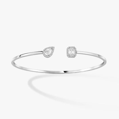 [Luxery]JONC FLEX MY TWIN TOI & MOI SILVER DIAMOND BRACELET