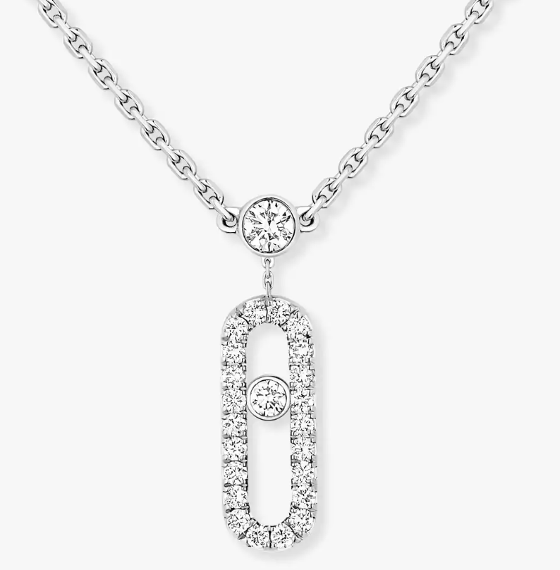 [Luxery]MS Double-Circle Full-Diamond Necklace