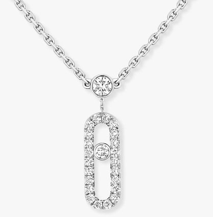 [Luxery]MS Double-Circle Full-Diamond Necklace