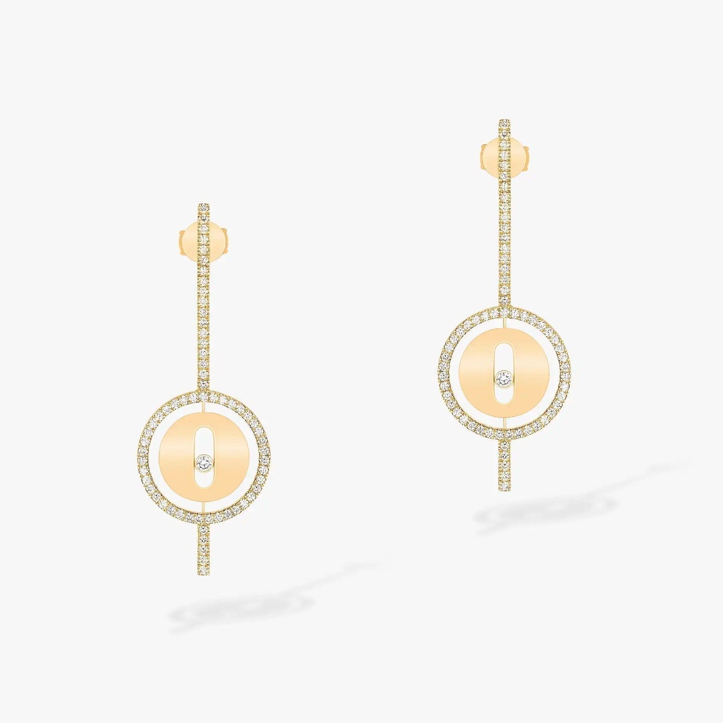 [Luxery]Demo MOVE ARROW PINK GOLD DIAMOND EARRINGS