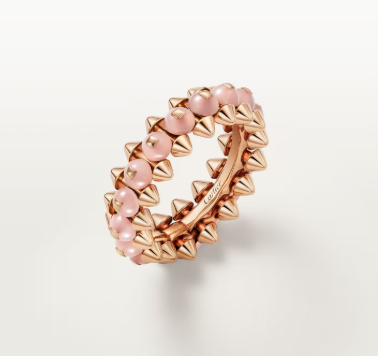 [Luxery]CLASH ELEGANT ROSE GOLD RING FEATURING NATURAL AGATE