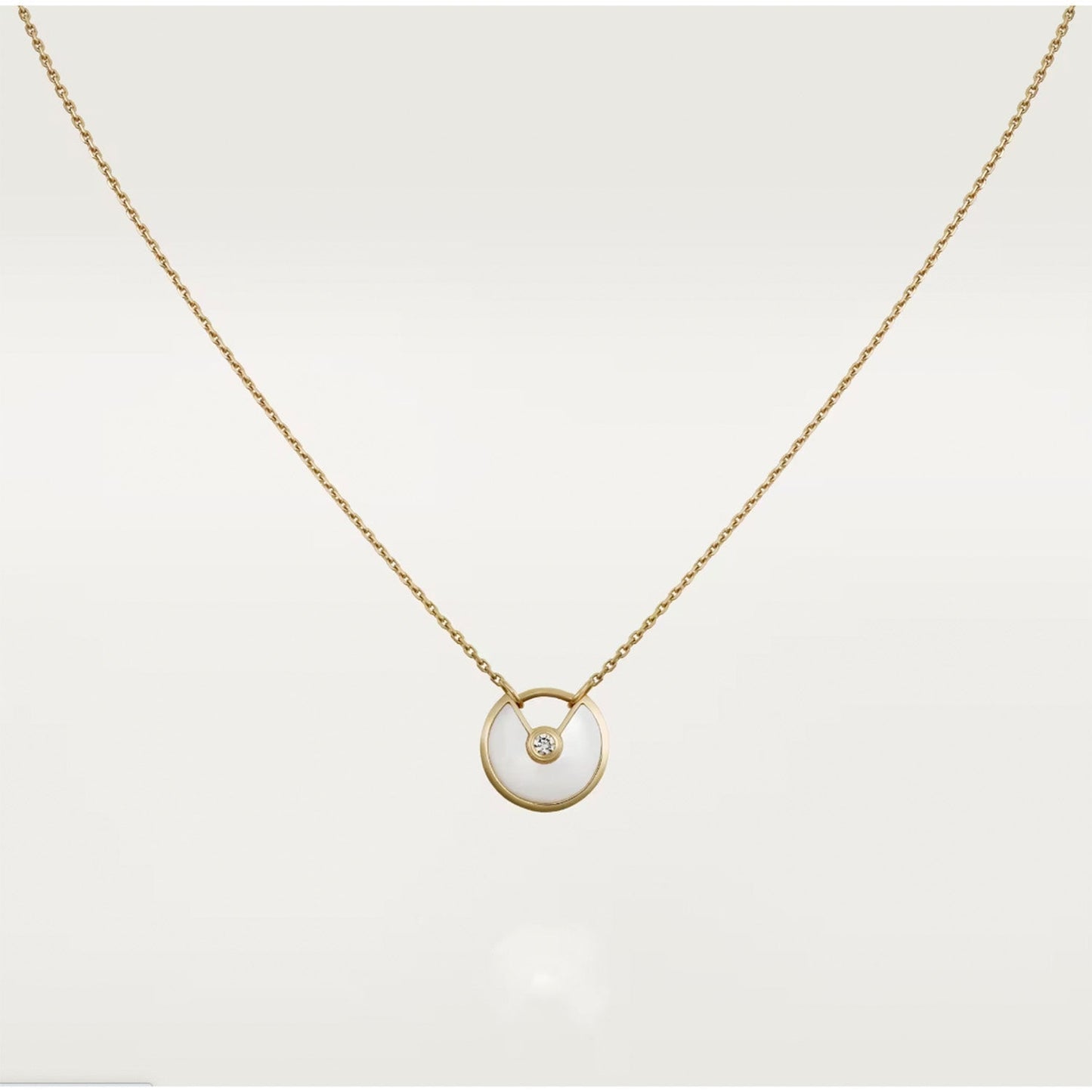 [Luxery]AMULETTE ROSE GOLD MOP NECKLACE