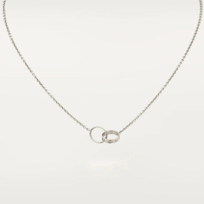 [Luxery]LOVE NECKLACE PINK GOLD AND SILVER
