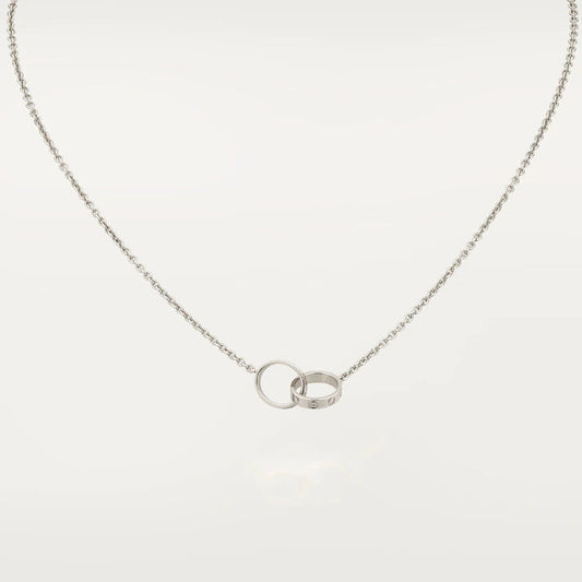 [Luxery]LOVE NECKLACE PINK GOLD AND SILVER