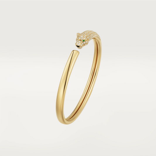 [Luxery]PANTHERE GOLD DIAMOND OPEN BRACELET