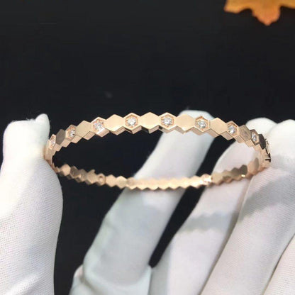[Luxery]BEE LOVE PINK GOLD DIAMOND BRACELET