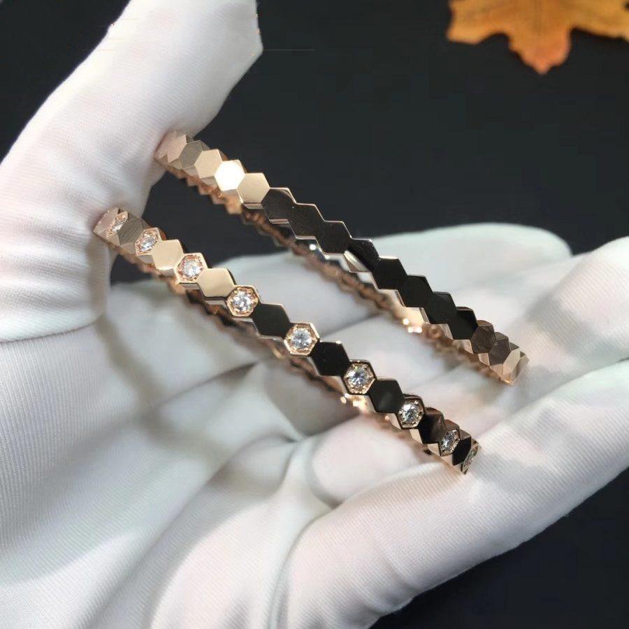 [Luxery]BEE LOVE PINK GOLD DIAMOND BRACELET