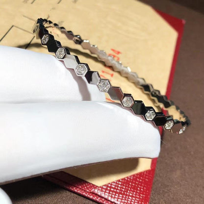 [Luxery]BEE LOVE SILVER DIAMOND BRACELET