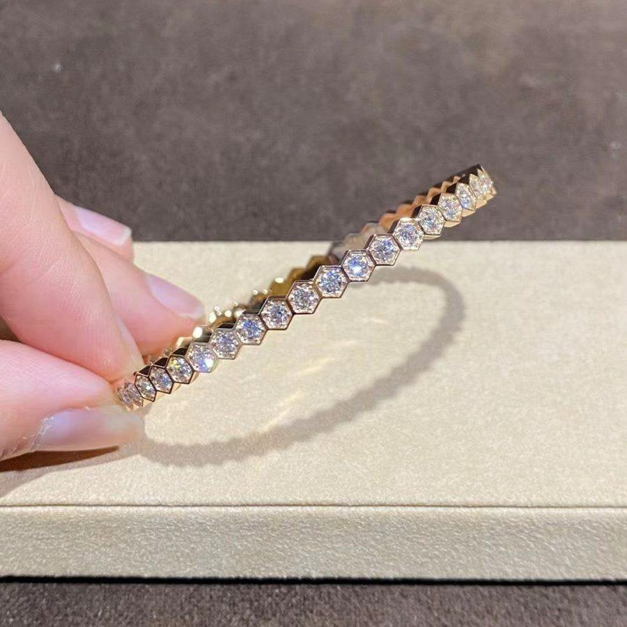 [Luxery]BEE LOVE GOLD BRACELET FULL DIAMOND