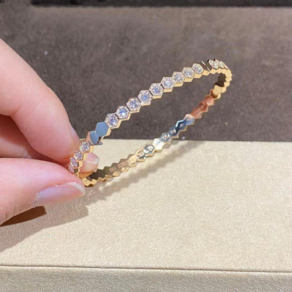 [Luxery]BEE LOVE GOLD BRACELET FULL DIAMOND