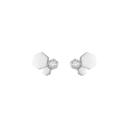 [Luxery]BEE LOVE SILVER DIAMOND EARRINGS