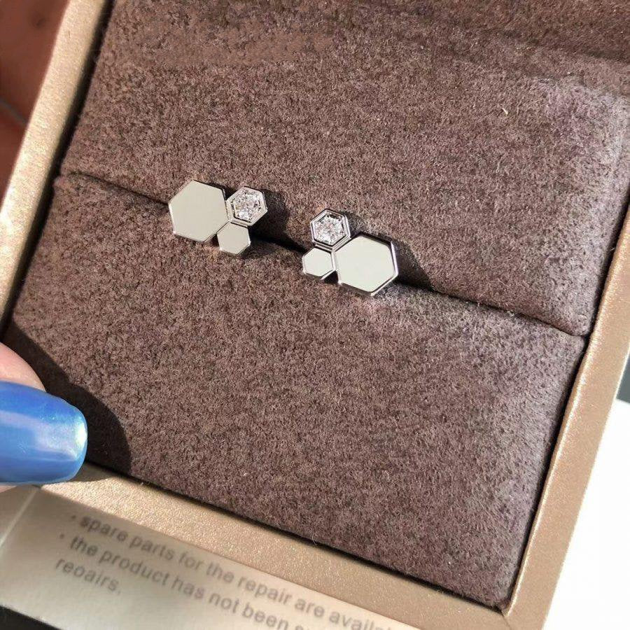 [Luxery]BEE LOVE SILVER DIAMOND EARRINGS