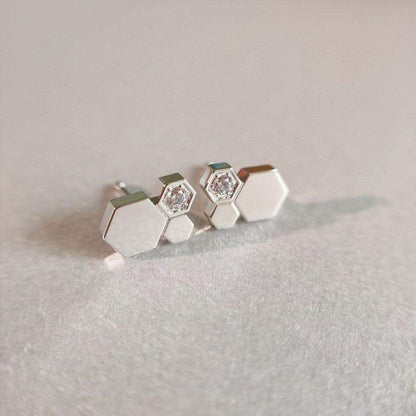 [Luxery]BEE LOVE SILVER DIAMOND EARRINGS