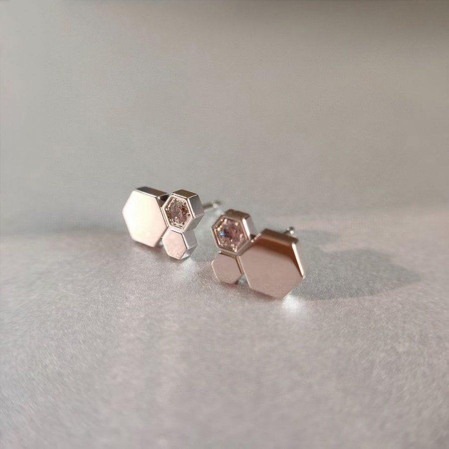 [Luxery]BEE LOVE SILVER DIAMOND EARRINGS