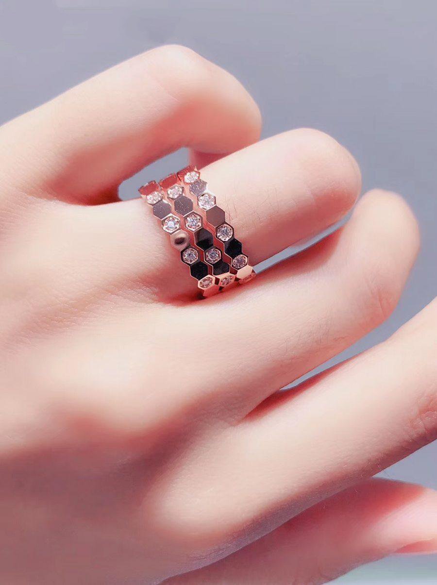 [Luxery]BEE LOVE RING PINK GOLD DIAMOND